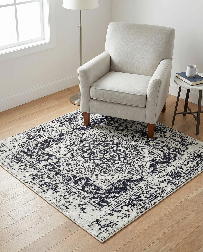 Georgetown Rugs Collection Area Rug - Dupont (Blue) Square Blue  lifestyle 57