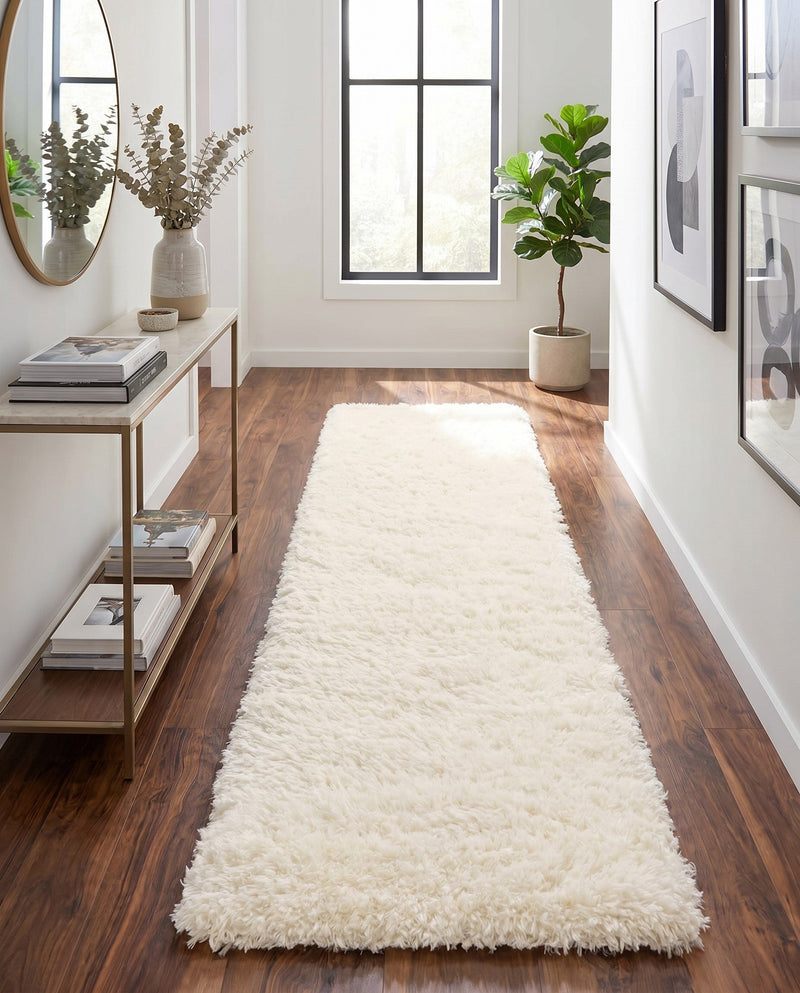 Eternal Plush Oasis Collection Area Rug -  Tranquility (Pearl) Runner Pearl  lifestyle 69