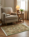 Ottoman Elegance Collection Area Rug -  Ephesus Rectangle Light Green  lifestyle 25