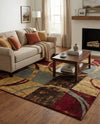 Bistro Lounge Collection Area Rug -  Ristretto Rectangle Multi  lifestyle 9