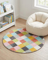 Wonder Tykes Collection Area Rug -  Mythic Round Multi  lifestyle 35