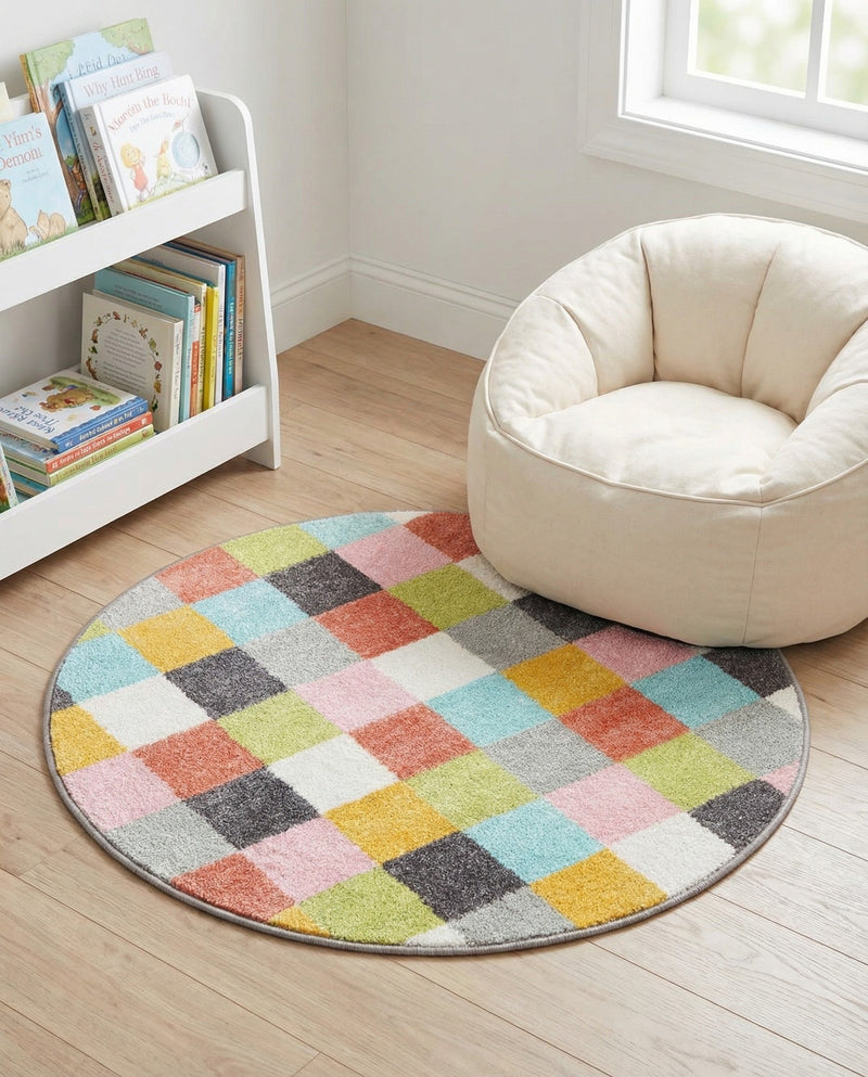 Wonder Tykes Collection Area Rug -  Mythic Round Multi  lifestyle 35