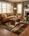 Bistro Lounge Collection Area Rug -  FlatWhite Rectangle Multi  lifestyle 34