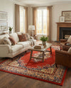 Tabriz Tapestry Collection Area Rug - Azerbaijan (Terracotta) Rectangle Terracotta  lifestyle 20
