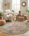 Caribbean Breeze Collection Area Rug -  Grenada Round Multi  lifestyle 29