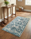 Bloomsbury Elegance Collection Area Rug - Mayfair Rectangle Ivory and Blue  lifestyle 78