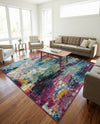 Chromatic Oasis Collection Area Rug -  Oasis Square Multi  lifestyle 31