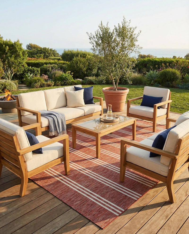 Urban Oasis Rugs Collection Area Rug -  District (Rust Red) Rectangle Rust Red  lifestyle 11