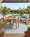 Urban Oasis Rugs Collection Area Rug -  Terrace (Pink and Aqua) Rectangle Pink and Aqua  lifestyle 10