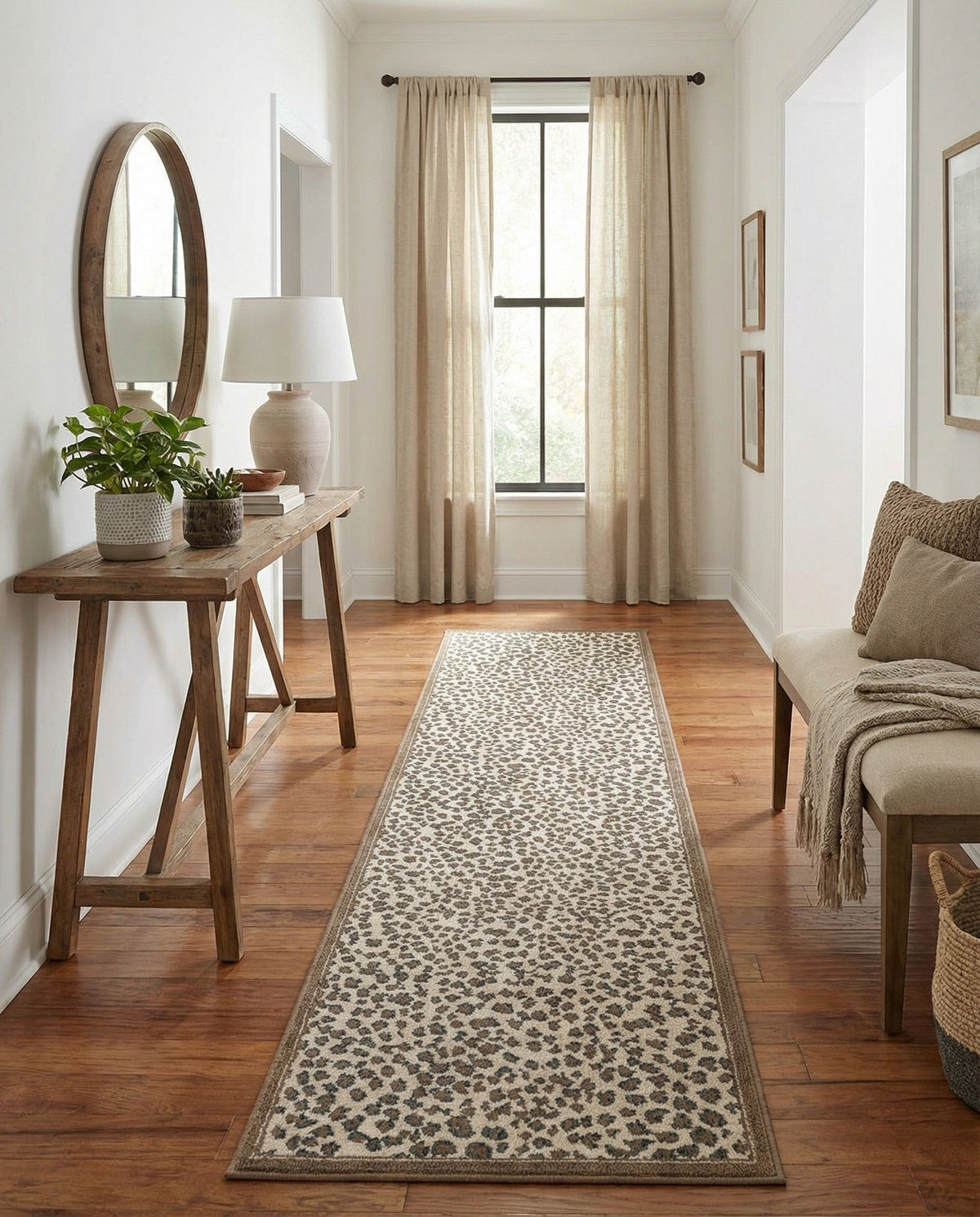 Savannah Sojourn Collection Area Rug - Serengeti Runner Brown  lifestyle 180