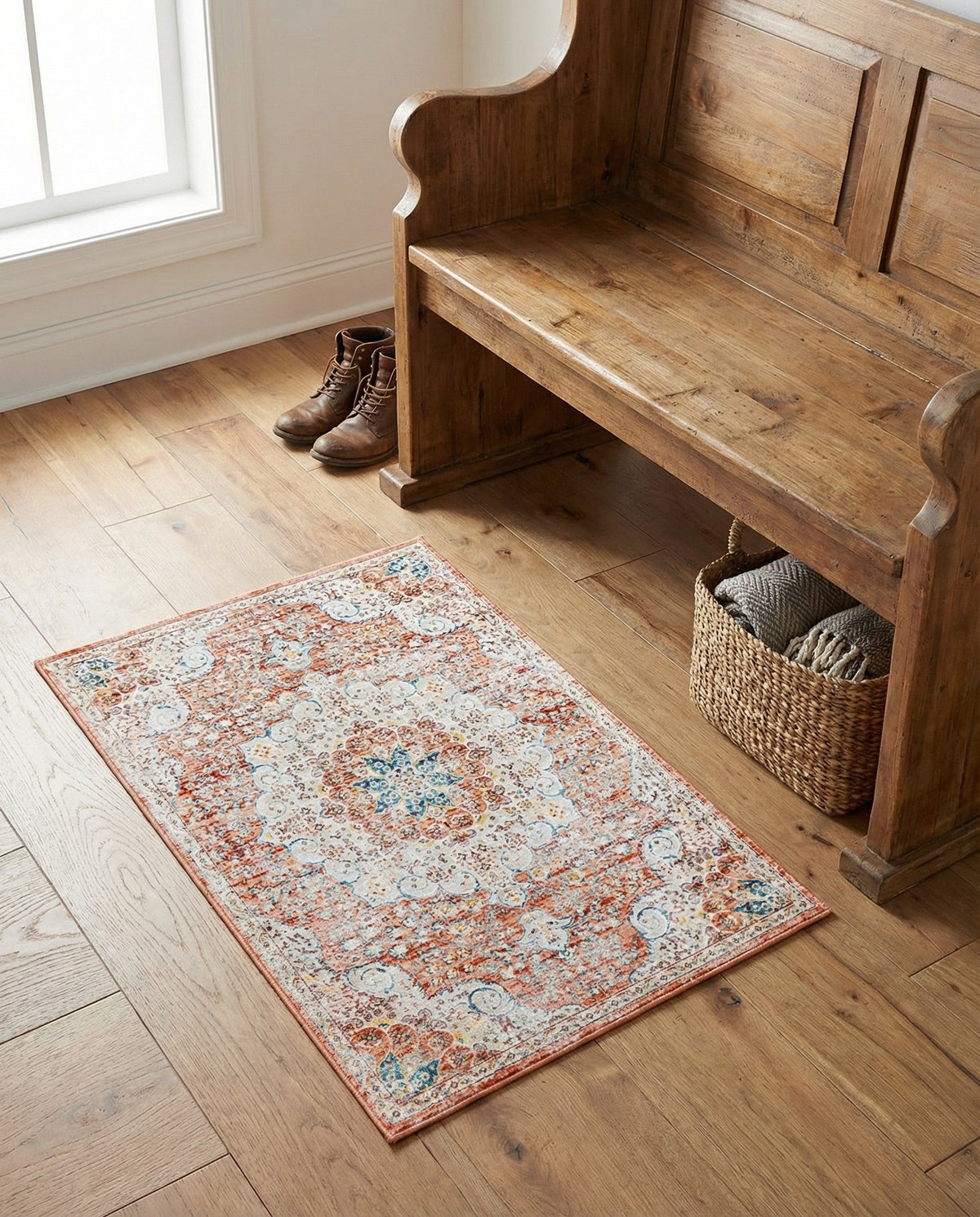 Coastal Haven Collection Area Rug - Seabreeze (Red) Rectangle Red  lifestyle 20