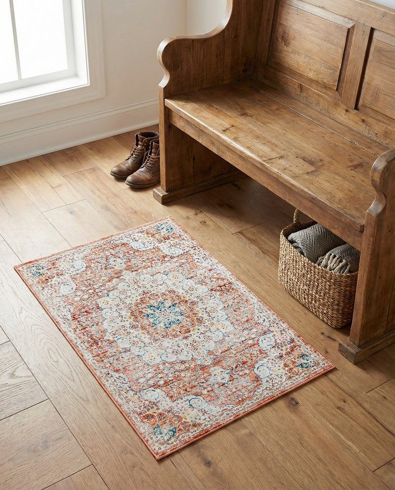 Coastal Haven Collection Area Rug - Seabreeze (Red) Rectangle Red  lifestyle 20