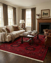 Samarkand Elegance Collection Area Rug -  Fergana Rectangle Red  lifestyle 24