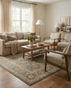 Isfahan Elegance Collection Area Rug - Naghsh-e Jahan (Gray) Rectangle Gray  lifestyle 13