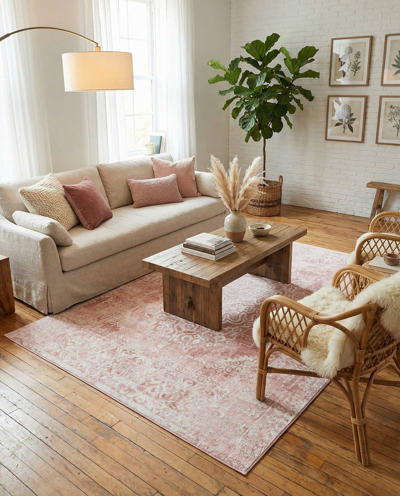 Cambridge Classics Collection Area Rug -  Magdalene (Pink) Rectangle Pink  lifestyle 17