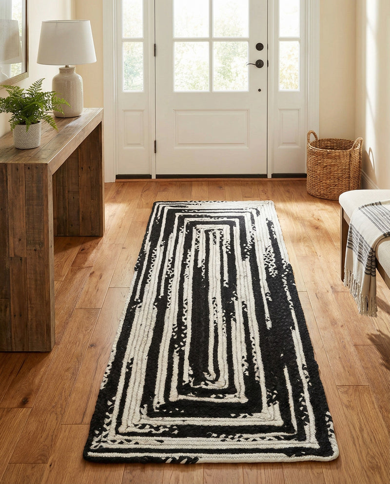 Woven Udaipur Collection Area Rug - Jaipur Runner Black and White  lifestyle 40
