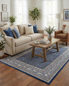 Soho Elegance Collection Area Rug -  Mercer (Blue) Rectangle Blue  lifestyle 10