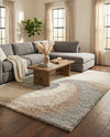 Cozy Haven Shag Collection Area Rug -  Oasis Rectangle Khaki  lifestyle 19
