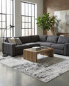 Dresden Elegance Collection Area Rug -  Pirna Rectangle Gray  lifestyle 15