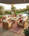 Terrace Fringe Collection Area Rug - Veranda (Rust Red) Rectangle Rust Red  lifestyle 8