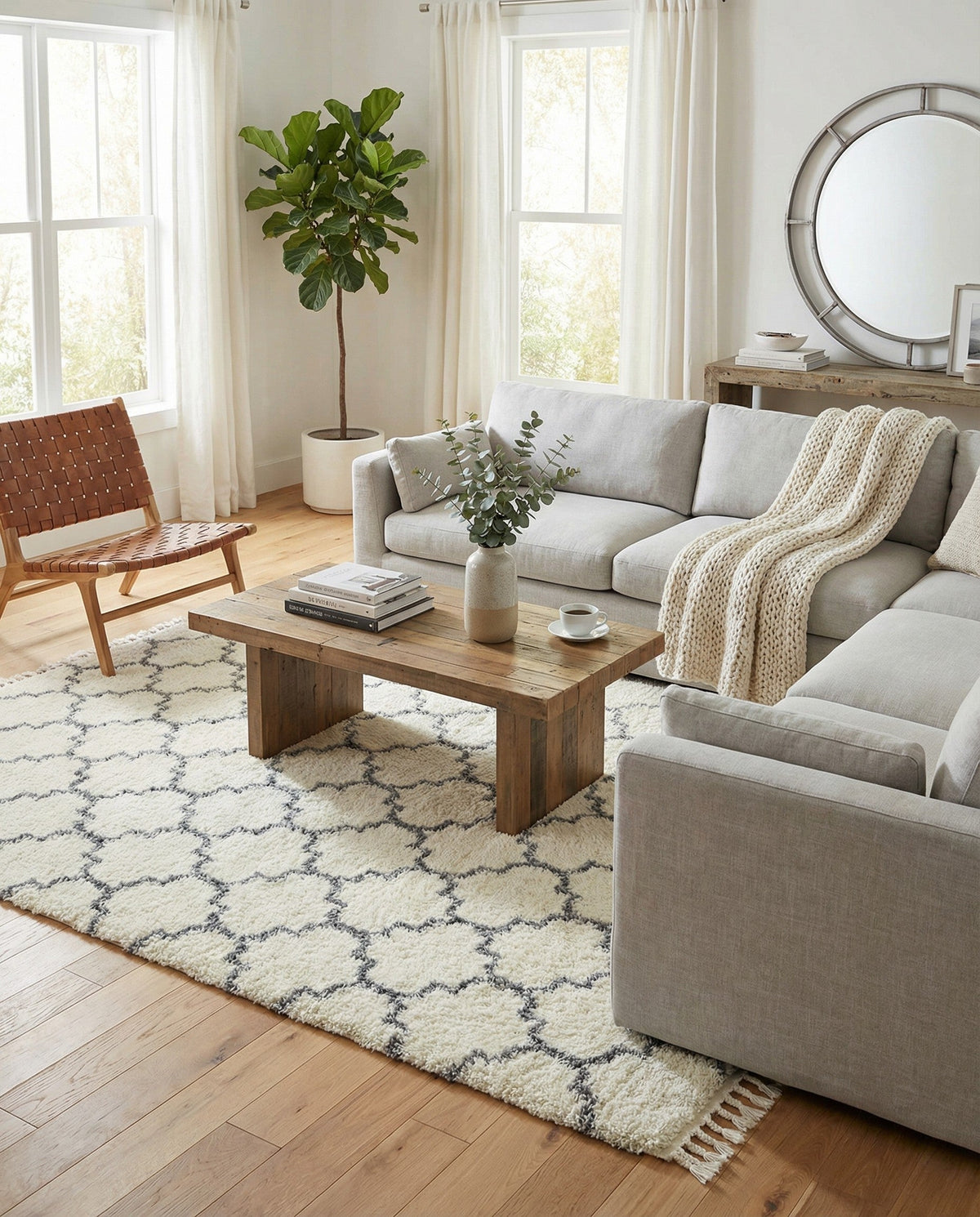 Cozy Cove Shag Collection Area Rug - Marina Rectangle Ivory  lifestyle 17