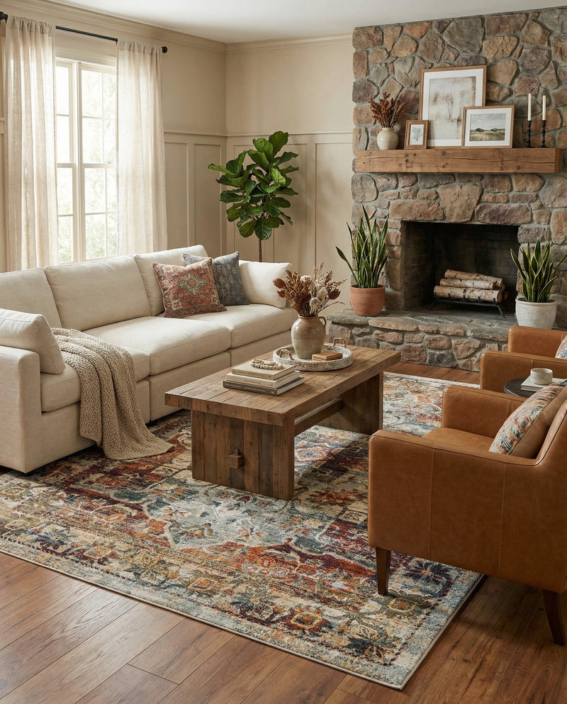 Savannah Soiree Collection Area Rug -  Everglade (Ivory) Rectangle Ivory  lifestyle 5