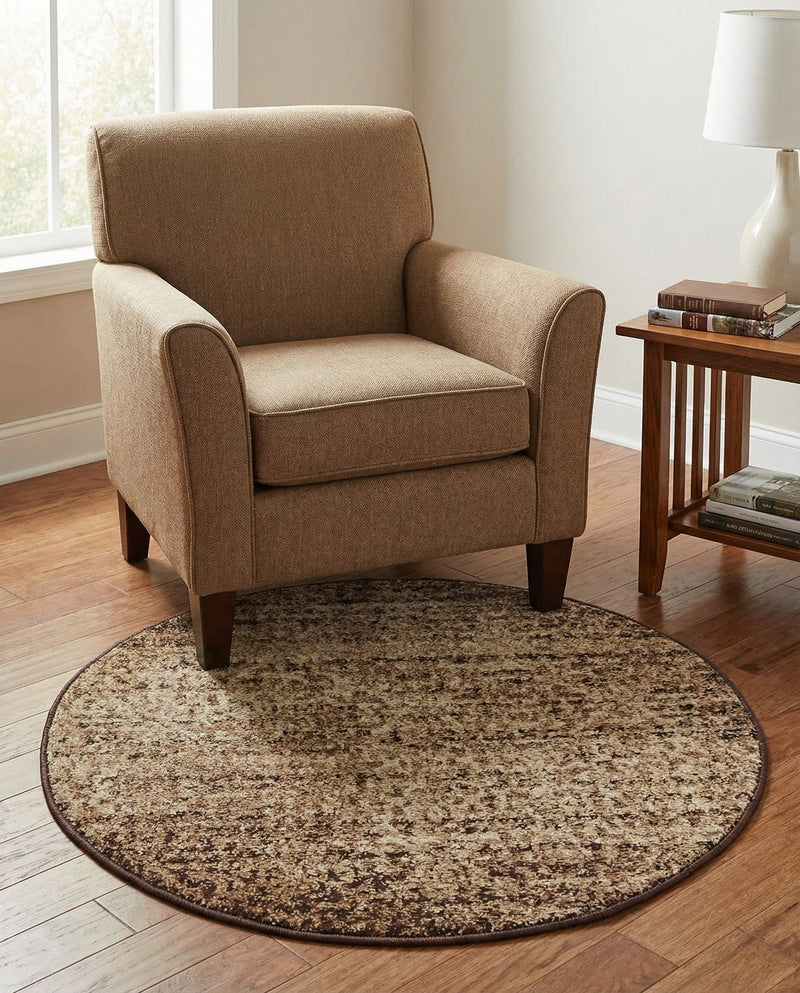 Autumn Meadow Collection Area Rug -  Ironbark Round Beige  lifestyle 75