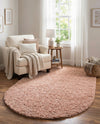 Alpine Plush Collection Area Rug -  Cortina (Dusty Rose) Oval Dusty Rose  lifestyle 26