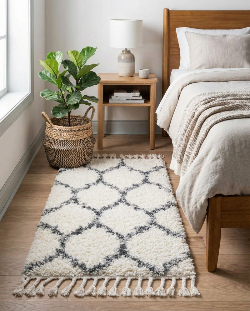 Cozy Cove Shag Collection Area Rug - Marina Rectangle Ivory  lifestyle 26