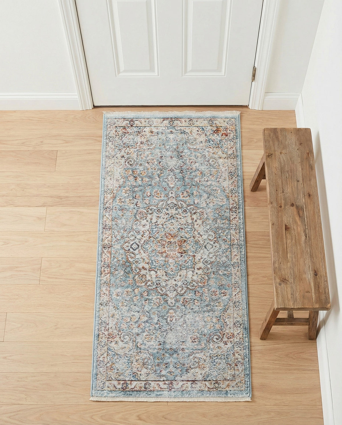 Coastal Haven Collection Area Rug - Seabreeze (Blue) Runner Blue  lifestyle 29