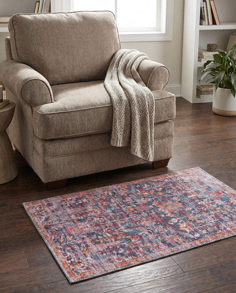 Zahara Oasis Collection Area Rug -  Nador Rectangle Navy Blue  lifestyle 19