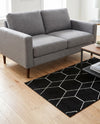 Trellis Mosaic Collection Area Rug - Arborville (Black) Rectangle Black  lifestyle 26