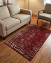 Riviera Elegance Collection Area Rug - Antibes (Burgundy) Rectangle Burgundy  lifestyle 26