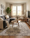 Luminara Sands Collection Area Rug - Elysium (Stone Gray) Rectangle Stone Gray  lifestyle 7