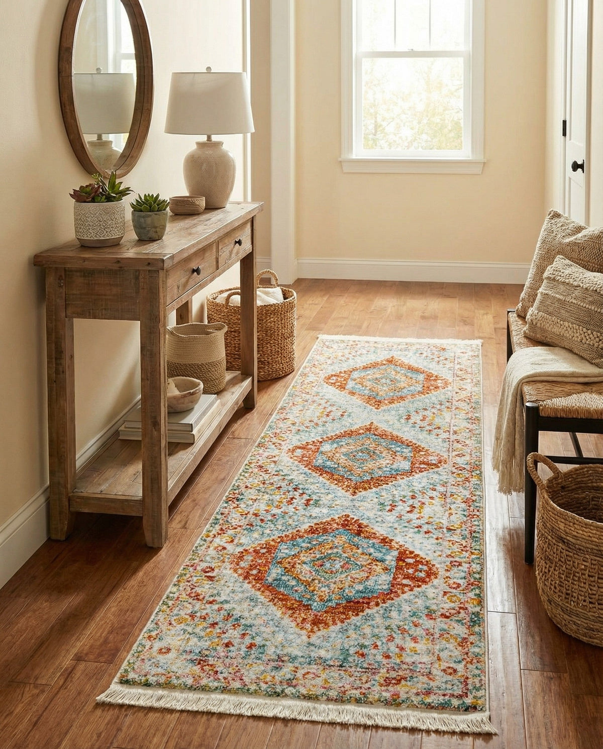 Arcadia Rugs Collection Area Rug -  Xanadu Runner Salmon  lifestyle 86