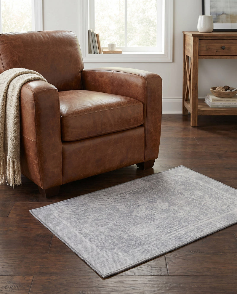 Heritage Elegance Collection Area Rug -  Windsor (Gray) Rectangle Gray  lifestyle 9