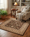 Jaipur Elegance Collection Area Rug -  Nahargarh (Brown) Square Brown  lifestyle 78