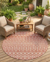 Savannah Pergola Collection Area Rug -  Pergola (Rust Red) Round Rust Red  lifestyle 57
