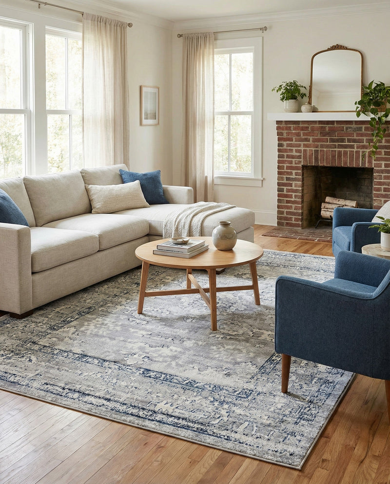 Savannah Elegance Collection Area Rug - Magnolia Rectangle Gray  lifestyle 41