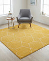 Trellis Mosaic Collection Area Rug - Arborville (Yellow) Square Yellow  lifestyle 45