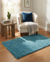 Cozy Comfort Shag Collection Area Rug - Haven (Turquoise) Rectangle Turquoise  lifestyle 11