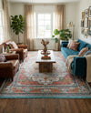 Caribbean Breeze Collection Area Rug -  Floriana Rectangle Light Blue  lifestyle 23