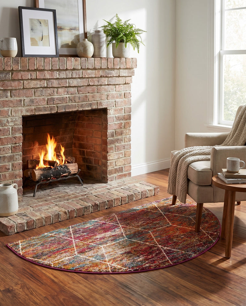 Trellis Mosaic Collection Area Rug - Arborville (Multi) Hearth Multi  lifestyle 46