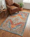Savannah Soiree Collection Area Rug - Serengeti (Rust Red) Rectangle Rust Red  lifestyle 20