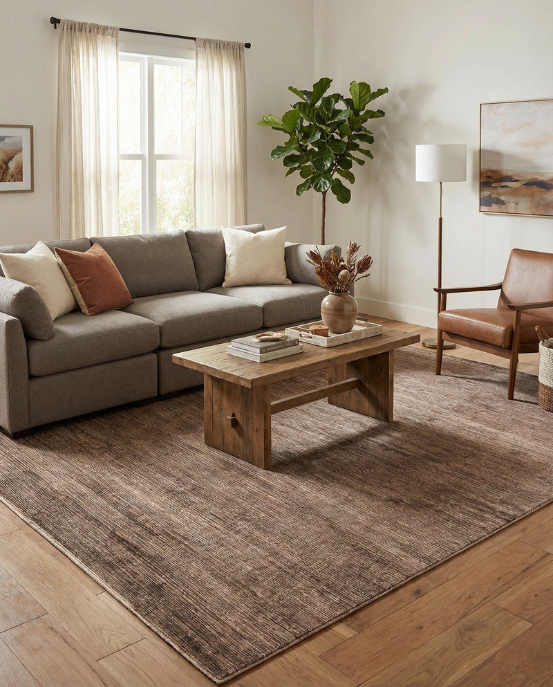 Bloomsbury Elegance Collection Area Rug -  Kensington (Brown) Rectangle Brown  lifestyle 15