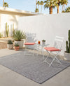 Jill Zarin Sedona Oasis Outdoor Collection Area Rug - Coconino (Silver Stars) Rectangle Silver Stars  lifestyle 19