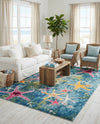 Sorrento Shores Collection Area Rug - Positano Rectangle Navy Blue  lifestyle 40