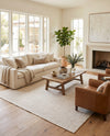 Trellis Wool Collection Area Rug - Cobbles Rectangle Ivory  lifestyle 29