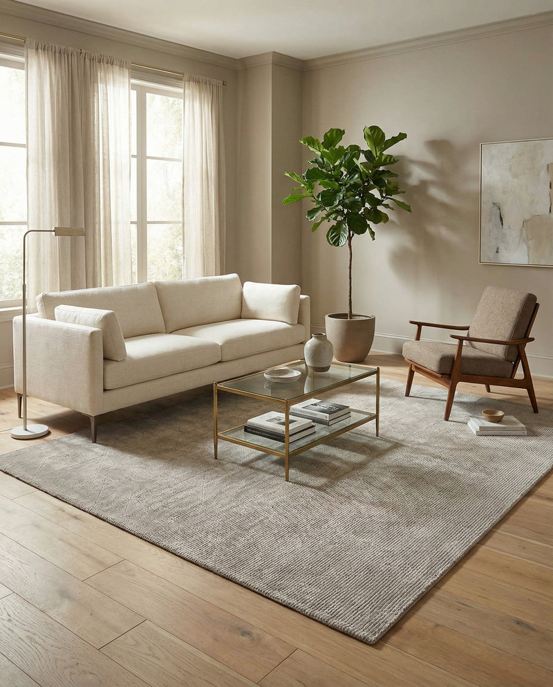 Nordic Loom Geometric Collection Area Rug - Oslo Rectangle Steel gray  lifestyle 50