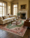 Caribbean Breeze Collection Area Rug -  Windward Rectangle Green  lifestyle 14